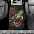 thumbnail image 2 of Yuyamidu Sea Turtle Center Console Armrest Covers for Cars Trucks SUVs Red Hibiscus Auto Armrest Cover Pad Flannel Center Console Cover Pad Car Decorative Accessories, 2 of 7