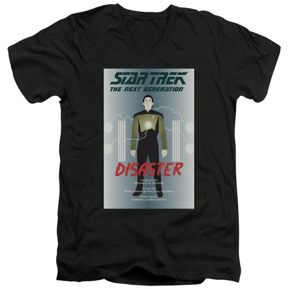 Star Trek - Tng Season 5 Episode 5 - Slim Fit V Neck Shirt - Large