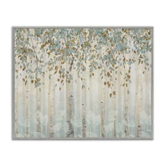 Stupell Industries Rustic Lodge Abstract Soft Forest Trees Gray Framed Giclee Art, 30 x 24, by James Wiens