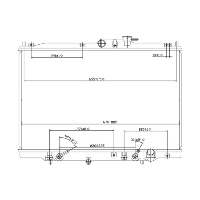 Radiador de Agua Polar 1996 A 1998 Isuzu L4 2.2L Soldado