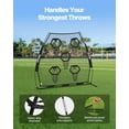 thumbnail image 4 of VEVOR 7 x 7 ft Football Trainer Throwing Net, Training Throwing Target Practice Net with 5 Target Pockets, Knotless Net Includes Straps and Portable Carry Case, Improve QB Throwing Accuracy, Black, 4 of 9