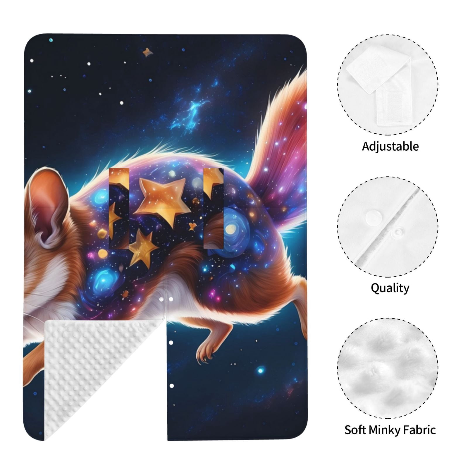 Naloa Colorful Star River Squirrel Baby Car Seat Cover, Breathable Baby Carrier Cover, Multiuse Baby Carrier Cover & Nursing Breastfeeding Cover