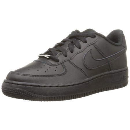 nike junior air force 1 gs trainer black/black/white nike junior air force 1 gs trainer black/black/white