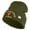 Olive, variant on U.S. Army 25th Infantry Division Logo Embroidered 12 Inch Solid Knit Cuff Long Beanie Made in USA - Olive OSFM
