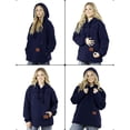 thumbnail image 6 of Stralyhd Unisex Cat Pouch Hoodie Cozy Soft Dog Pouch Sweatshirts Fleece Pet Carrier Hoodie Hooded Small Animal Carrier Pullover Navy XXL, 6 of 9