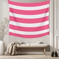 thumbnail image 5 of Pink Striped Small Tapestry for Bedroom Wall Hanging Tapestry, Modern Simple Monochrome Geometric White Ceiling Backdrop Tapestries Poster Blanket Wall Decor for Teens Room Living Room Dorm 23" x 28", 5 of 8