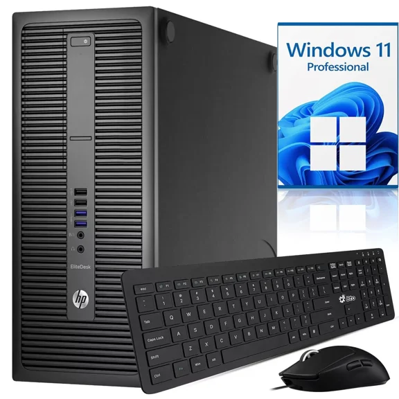 Restored HP ProDesk G2 Desktop Tower, Intel Core i5-6500, 16GB DDR4 Ram, 512GB SSD, WiFi, Bluetooth, Keyboard & Mouse, Windows 11 Pro (Refurbished)