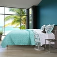 thumbnail image 2 of Barefoot Bungalow Oversized 100% Microfiber Polyester Cruz Reversible Quilt And Pillow Sham Set - King 105x95", Multi, 2 of 4