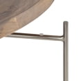 thumbnail image 4 of Kate and Laurel Vale Modern Side Table, 15.5 x 15.5 x 25, Gray Wood with Brushed Silver Base, Round End Table for Storage and Display, 4 of 8