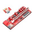 thumbnail image 4 of PCIE Riser 1x a 16x 10 condensadores PCIE Riser 1x a 16x Adaptador con cable de extensión USB 3.0 Puerto de 6 pines GPU Riser, 4 of 8