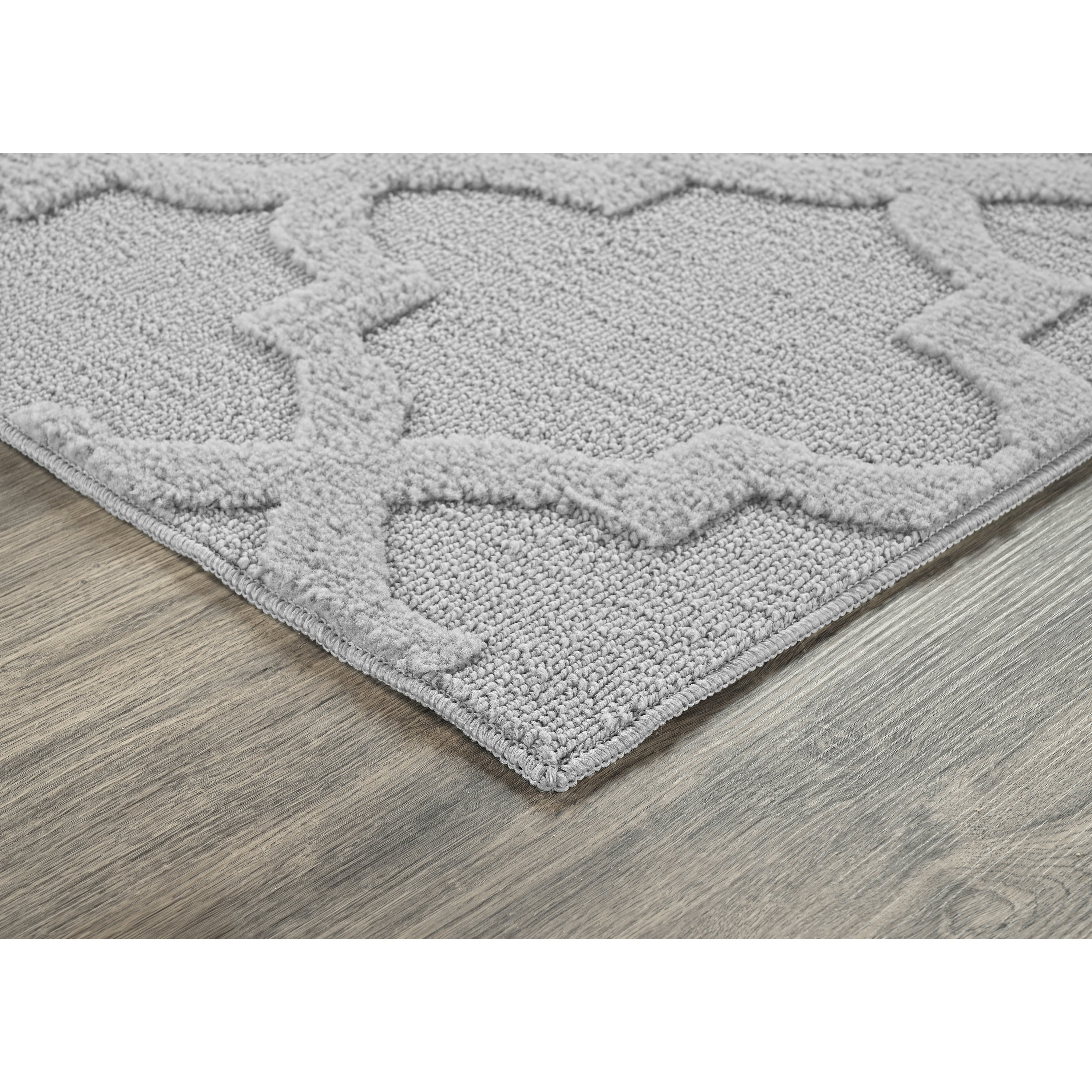 Garland Rug Quatro Polypropylene Silver Indoor Area Rug, 9' x 12'