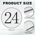 thumbnail image 2 of Large Metal Number Sign, 12" Diameter Aluminum Number 24 Sign Plate, 2 of 6