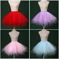 thumbnail image 6 of SDFGTstore Tulle Skirt Carnivals Layered Tulle Tutus Skirt Highs Waist Pleated Midi Skirt, 6 of 8