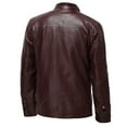 thumbnail image 2 of Drppepioner Men'S Leather Plus Fleece Jacket, Motorcycle Jacket, Warm Leather Jacket, 2 of 7