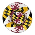 thumbnail image 2 of Flag Of Maryland Bucket Hat Stripe Beach Fisherman Hats For Women Men Reversible Double-Side-Wear With Reflective, 2 of 7
