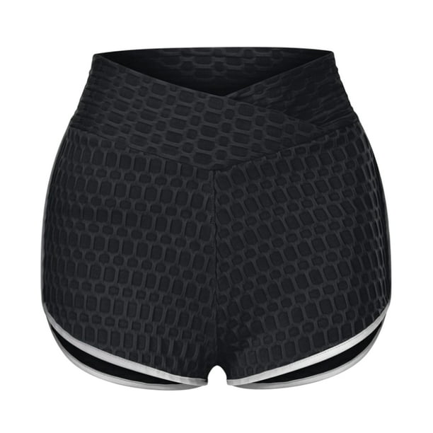Pantalones Cortos de Yoga Zulema Cintura Alta Negro M