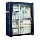 thumbnail image 1 of Closet Armable Ropero Pequeño de 2 Secciones Largo 105cm Azul 165*105*45cm Marthing Ropero Multifuncional Gran Capacidad para Mudanzas y Espacios Temporales Armario Portatil Facil de Armar, 1 of 11