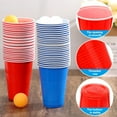 thumbnail image 2 of JUMRHFAN 62PCS Beer Pong Cup Set, Contains 50 Cups and 12 Table Tennis Balls, 500 ml Beer Pong Cups, Reusable Beer Pong Party Cups for Party, Drinking Games, Camping, Birthday, Wedding, 2 of 7