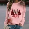 thumbnail image 2 of Hoodless Sweatshirt for Women Fashion Casual Christmas Print Round Neck Loose Long Sleeve T Shirt Sweatshirt, 2 of 4