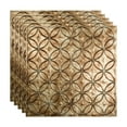 thumbnail image 1 of FASÄDE Rings Decorative Vinyl 2ft x 2ft Lay in Ceiling Panel in Bermuda Bronze (5 Pack), 1 of 5