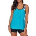 thumbnail image 1 of Womens Racerback Swimming Suit Tankini Set Swimsuit Bathing Suit with Boyshorts S-XXL, 1 of 4
