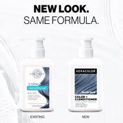 Keracolor Semi Permanent Hair Dye 3 in 1 Clenditioner, Silver Blue, 12 fl oz
