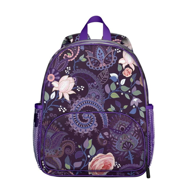 Chic Paisley Pattern Students Backpack - Elegant Classic Bohemian Vintage Retro Ethnic Floral Design, Comfortable Dual Shoulder Support Lightweight Backpack