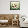 thumbnail image 3 of Stupell Industries Cow & Meadow Blossoms Animals & Insects Painting Black Floater Framed Canvas Art Print Wall Art, 31 x 25, 3 of 10