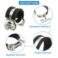 thumbnail image 3 of Uxcell T-Bolt Hose Clamp 4Pack 23-25mm Rubber Cushion Metal Intake Intercooler Clamps, 3 of 4