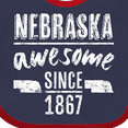 thumbnail image 4 of Inktastic Nebraska Awesome Since 1867 Boys or Girls Baby Bib, 4 of 4