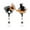 Black Cats Loves Rides Pizza, variant on WIRESTER Set 2pcs Design Acrylic Key Card Holder Belt Clip Reel Id Badge Retractable - Mushroom