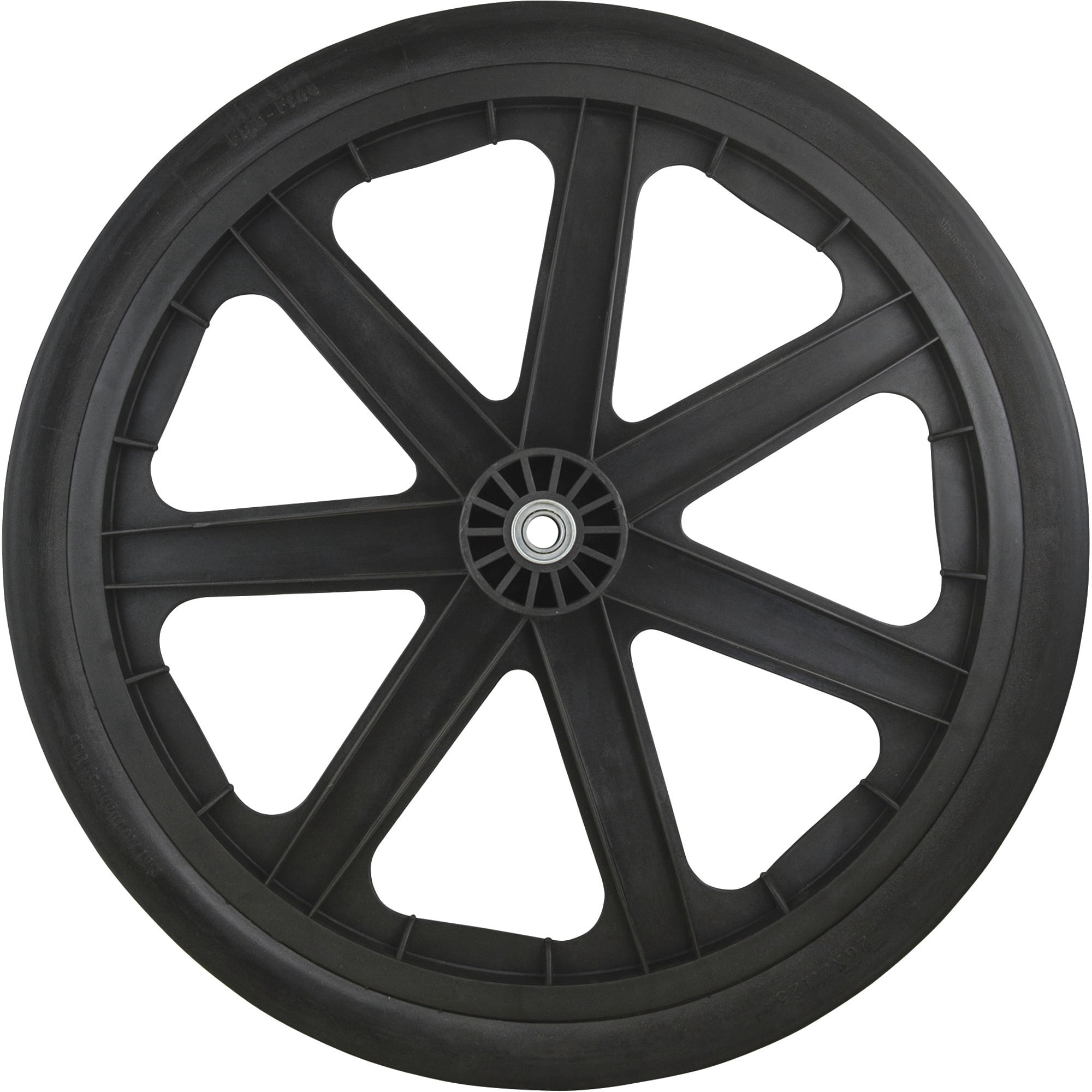 Marathon Tires Flat-Free Tire on Plastic Spoke Rim, 3/4in. Bore, 26 x 2.125in.