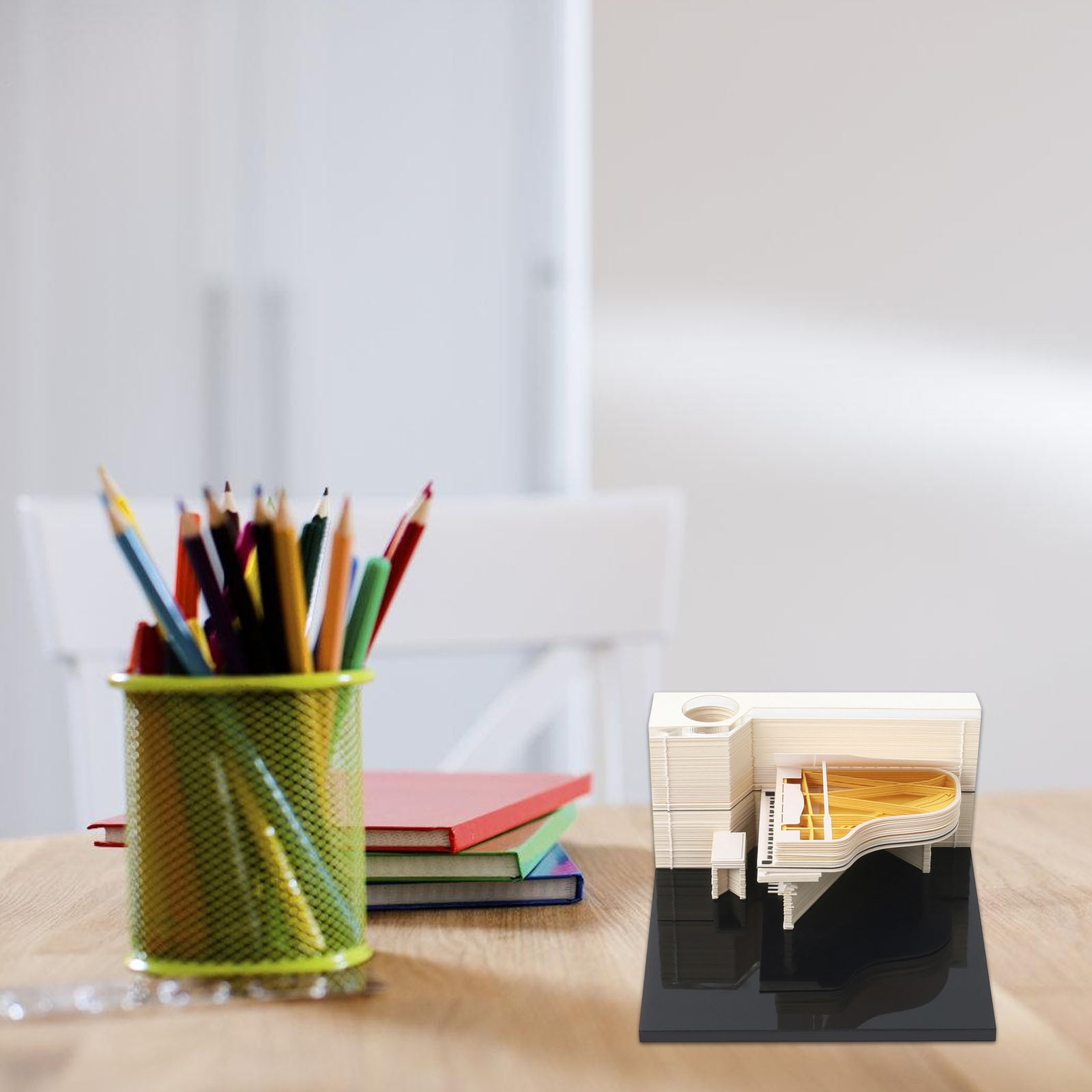 Elegant Piano Note Pad With Weekly Planner Artistic Desk Planner Specialty Paper