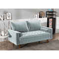 thumbnail image 3 of US Pride Furniture Mac Velvet 2 Seater 58'' Living Room Loveseat, Tiffany Blue, 3 of 6