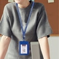 thumbnail image 4 of FloreceBien - Porta credencial de moda con cordón, bonita billetera para credencial de identificación para mujer, billetera con cordón de identificación y ranuras, 4 of 5