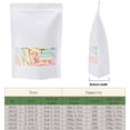 thumbnail image 3 of 100 bolsas de papel kraft resellables, color blanco para almacenamiento de alimentos con ventana mate, cierre reutilizable con cremallera y sellado térmico para embalaje, 3 of 4