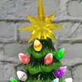thumbnail image 4 of DIY Lighted Christmas Gnome Tree, Ceramic Christmas Trees That Light Up, 8 Inch Faceless Ceramic Xmas Tree, Small Prelit Tabletop Decor with Multicolored Lights for Home Indoor (2PCS), 4 of 7