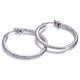 thumbnail image 1 of Arete para mujer, Plata con baño de Rodio, Zirconia Cùbica, Plata de Ley 925, aretes para mujeres 20 mm, joyeria para mujer, regalos para mujer, diseño Rodeo Drive ELLE R2LC3V000K, 1 of 2