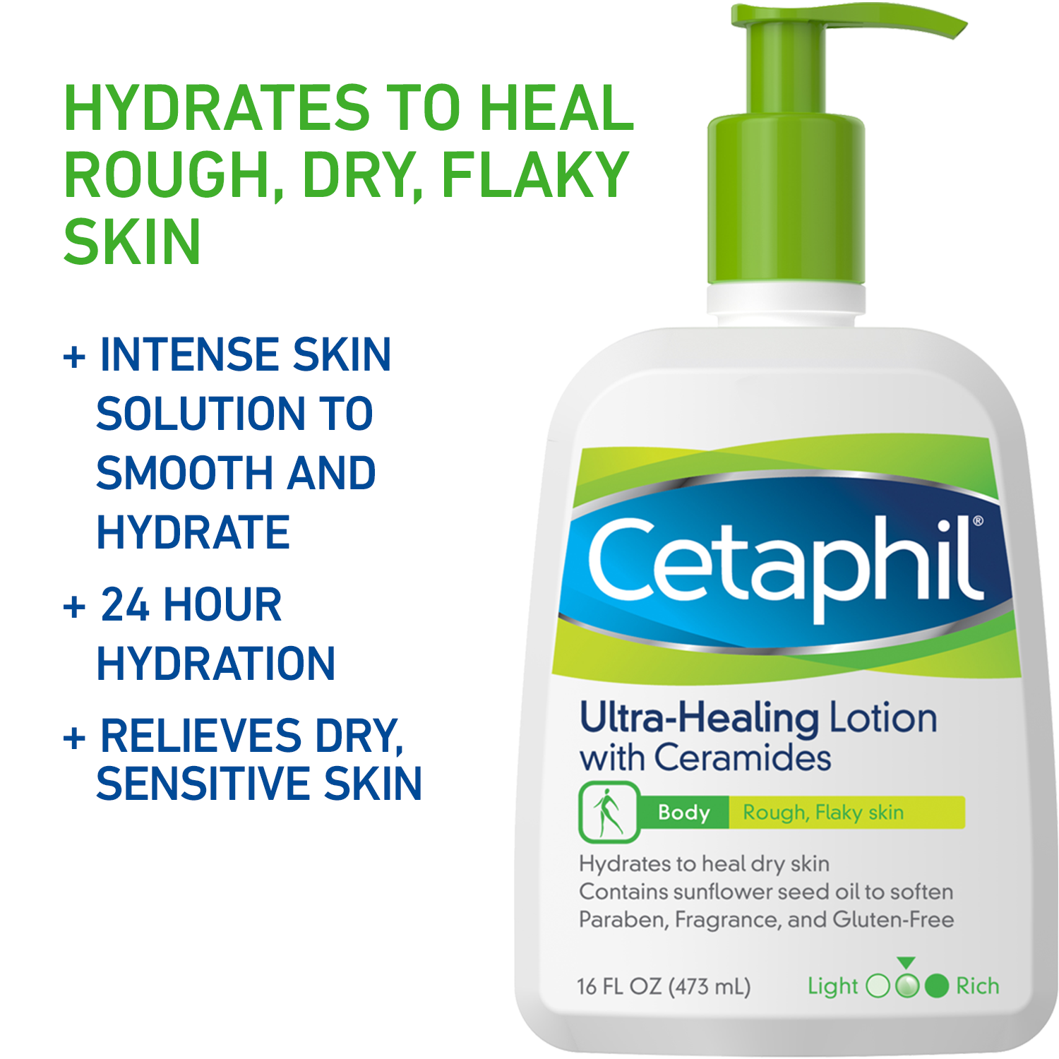 Cetaphil Intensive Healing Lotion with Ceramides, For Dry, Rough, Flaky Skin, 16 oz - image 3 of 11