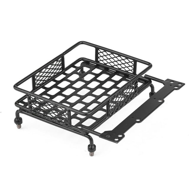 Roof Rack, Trailer Hitch Cargo Carrier Roof Rack Basket Model Vehicle Accessory Steel Luggage Tray Roof Rack Car Top Luggage Holder for CC01/CR01/D90/SCX10 1/10 1/8 RC Crawler Car