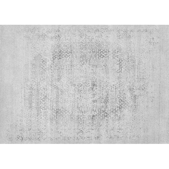 Ahgly Company Indoor Rectangle Oriental Gray Industrial Area Rugs, 8' x 10'