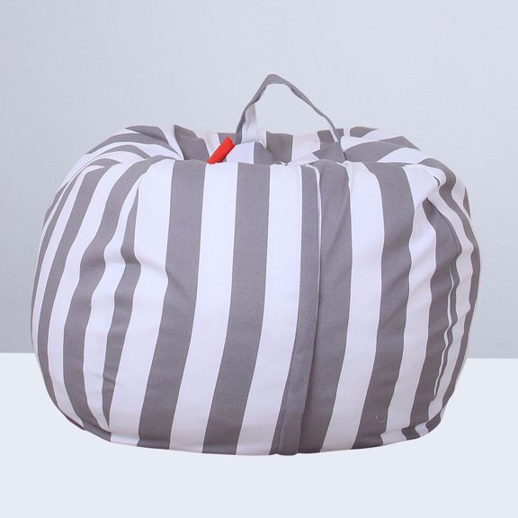 WHAMVOX 1Set Toy Organizing Bags Grey Canvas For Stuffed Animals With Waterproof Feature