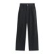 thumbnail image 5 of Pantalones de Mujer Traje Casual Denim Color Sólido Bolsillo Trabajo Pantalones de Cintura Portátiles Pantalones Casuales de Mujeres, 5 of 5