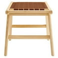 thumbnail image 3 of Modway Saoirse 47" Faux Leather Wood Bench in Natural Brown, 3 of 8