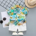 thumbnail image 5 of Futezty Toddler Boys Clothes Summer Outfit Sets, Boys Graphic Tee and Shorts Set, 2-Piece, 5 of 9