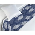 thumbnail image 3 of Marine Bed Runner, Repetitive Pattern of Corals Ocean Deep Sea Underwater Concept Modern Aquatic, Decorative Accent Bedding Scarf for Hotels Homes & Guest Rooms, Twin, Violet Blue White, by Ambesonne, 3 of 3