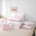 thumbnail image 4 of Erosebridal Ensemble de Literie Kawaii pour Filles avec Nœud, Format Grand Lit, Ensemble de Lit Initiale N, Déco Romantique Initiales A-Z, Réversible, 4 of 5