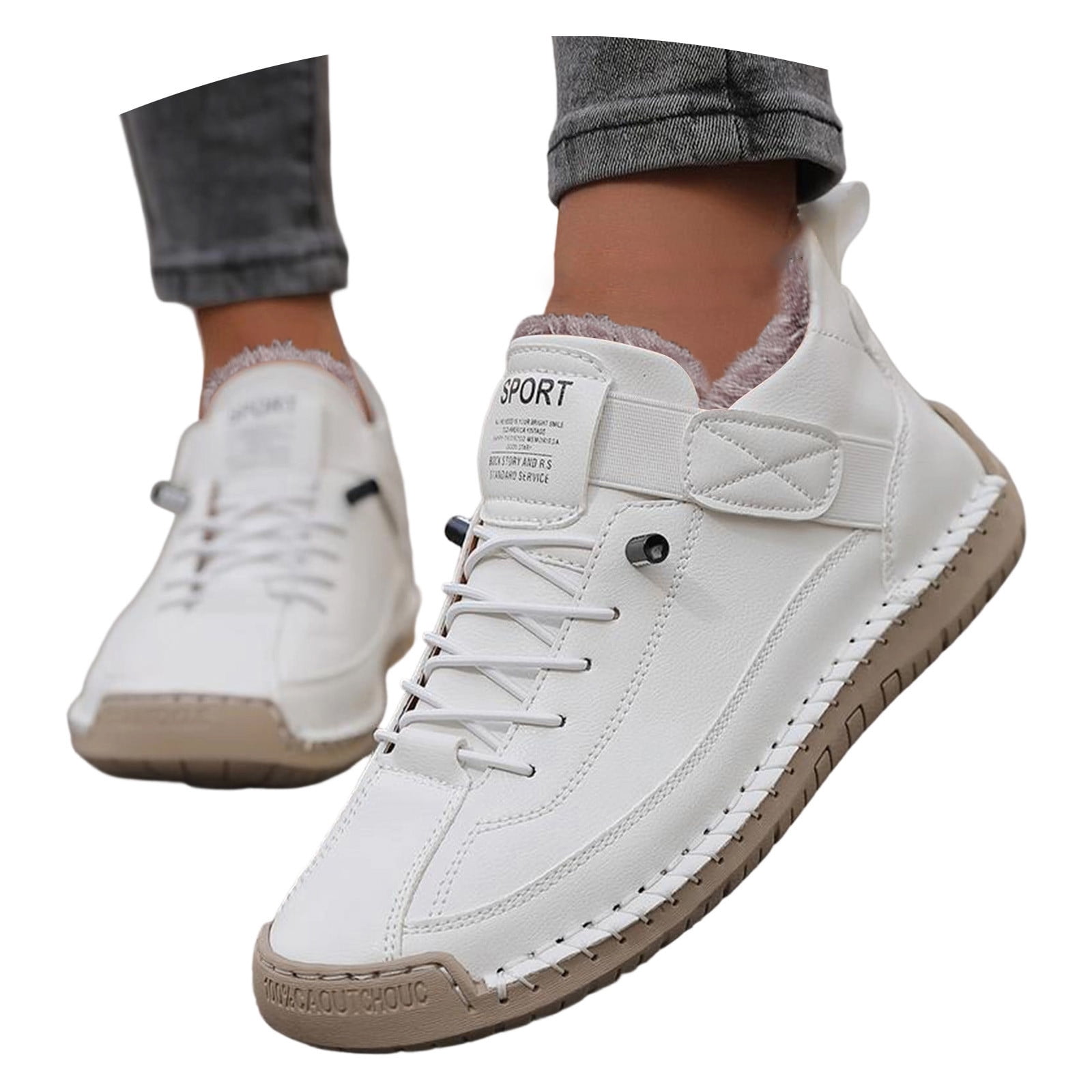 Elira Supportive Men's Slip On Sneakers Ergonomic Orthopedic Walking Shoes for Hiking Camping and Driving
