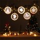 thumbnail image 4 of Decoración de cortina navideña Cadena de luces LED Efecto visual 3D Luz blanca cálida Alimentad Irfora Cadena de luz, 4 of 7