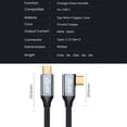 thumbnail image 5 of Male to Male 4K 60HZ Audio Video Cord Elbow USB 3.1 Gen 2 10Gbps Type C Cable Fast Charging 1.5M, 5 of 7